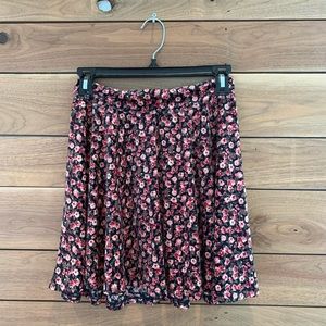 Hollister Velvet Floral Skirt